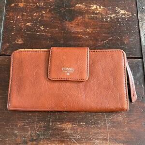 Fossil Brown Cow Hide Leather Wallet